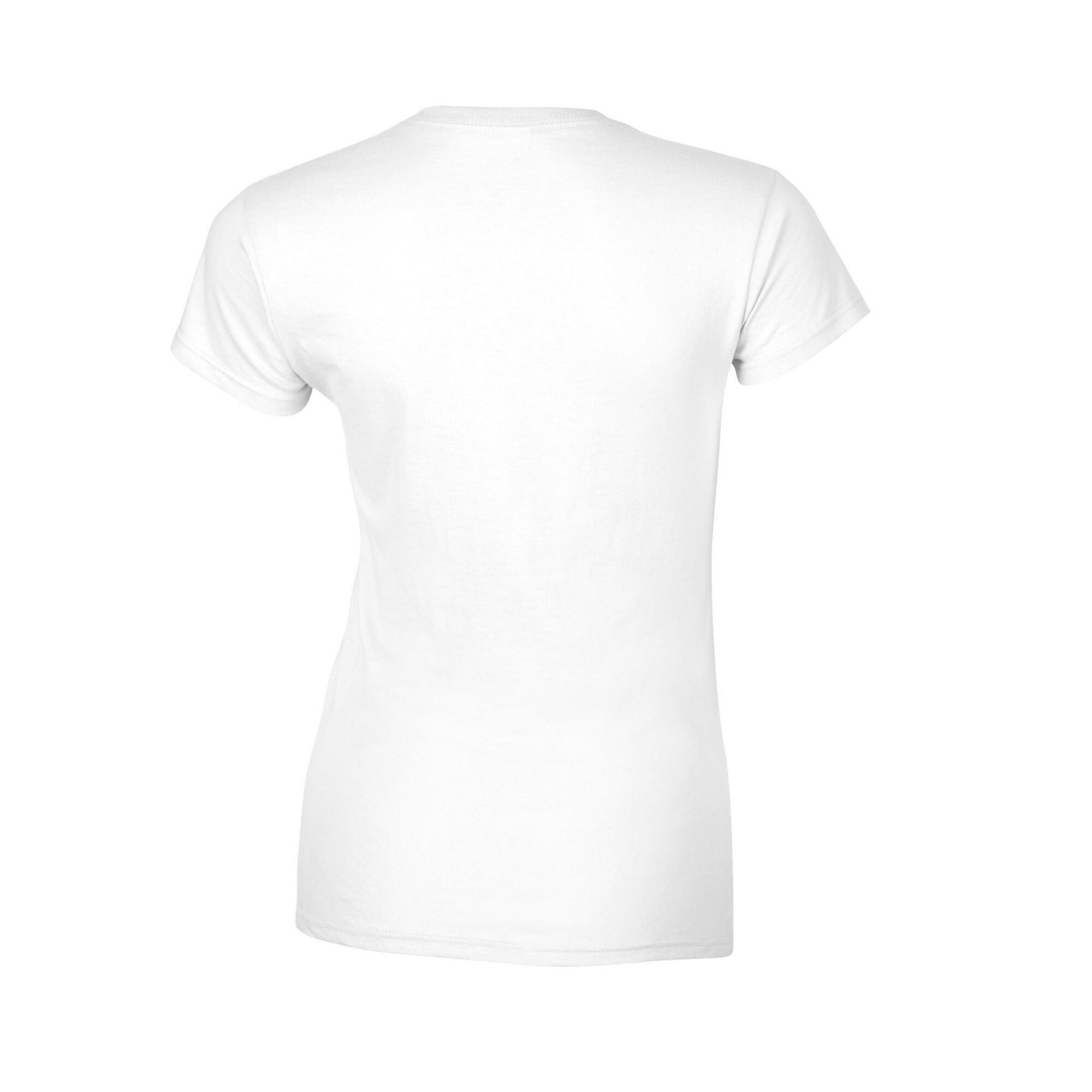 Tshirt Cintré Et Uni En Coton Femme (Blanc) 2/3