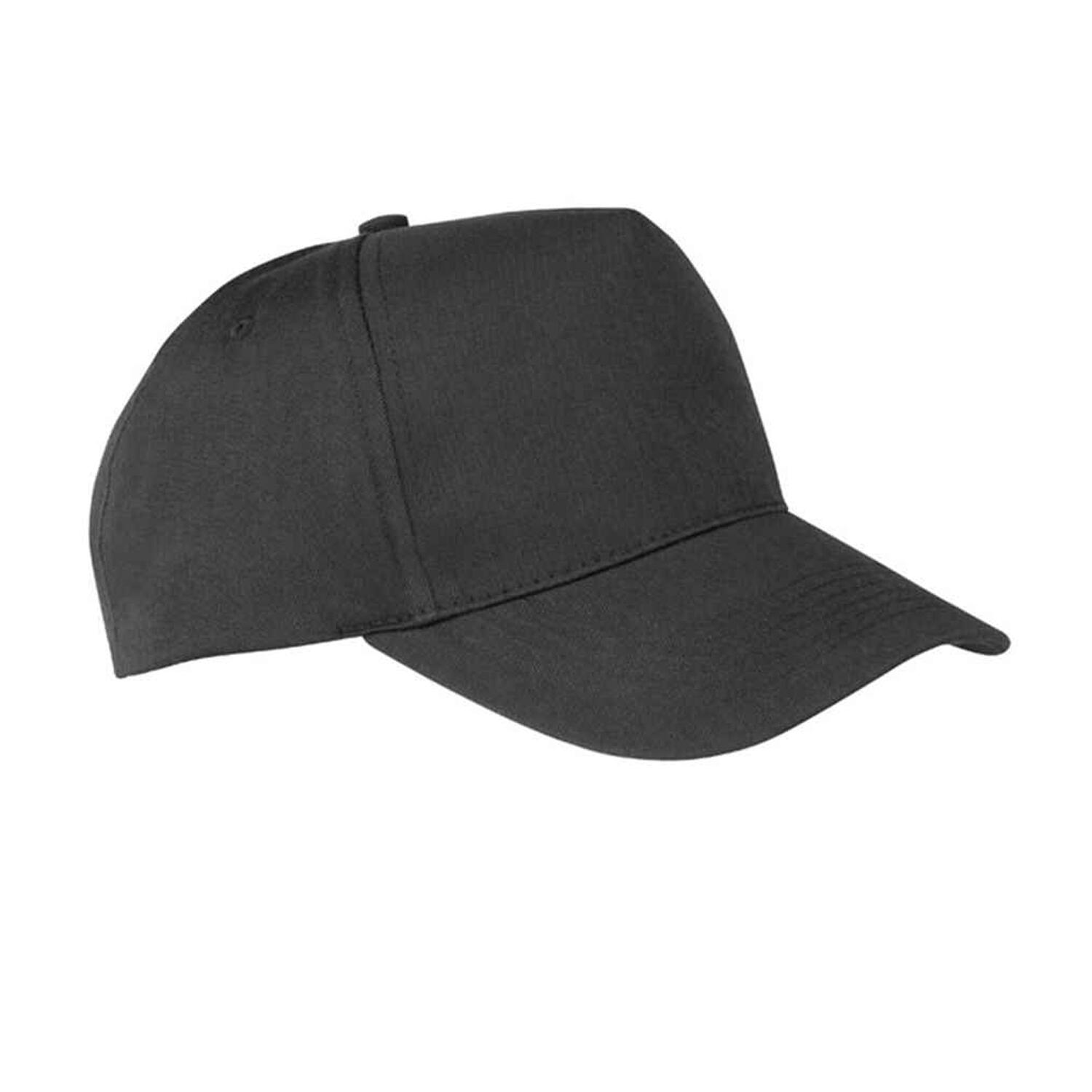 Boston 5 Panel Baseball Cap (Black) 2/3