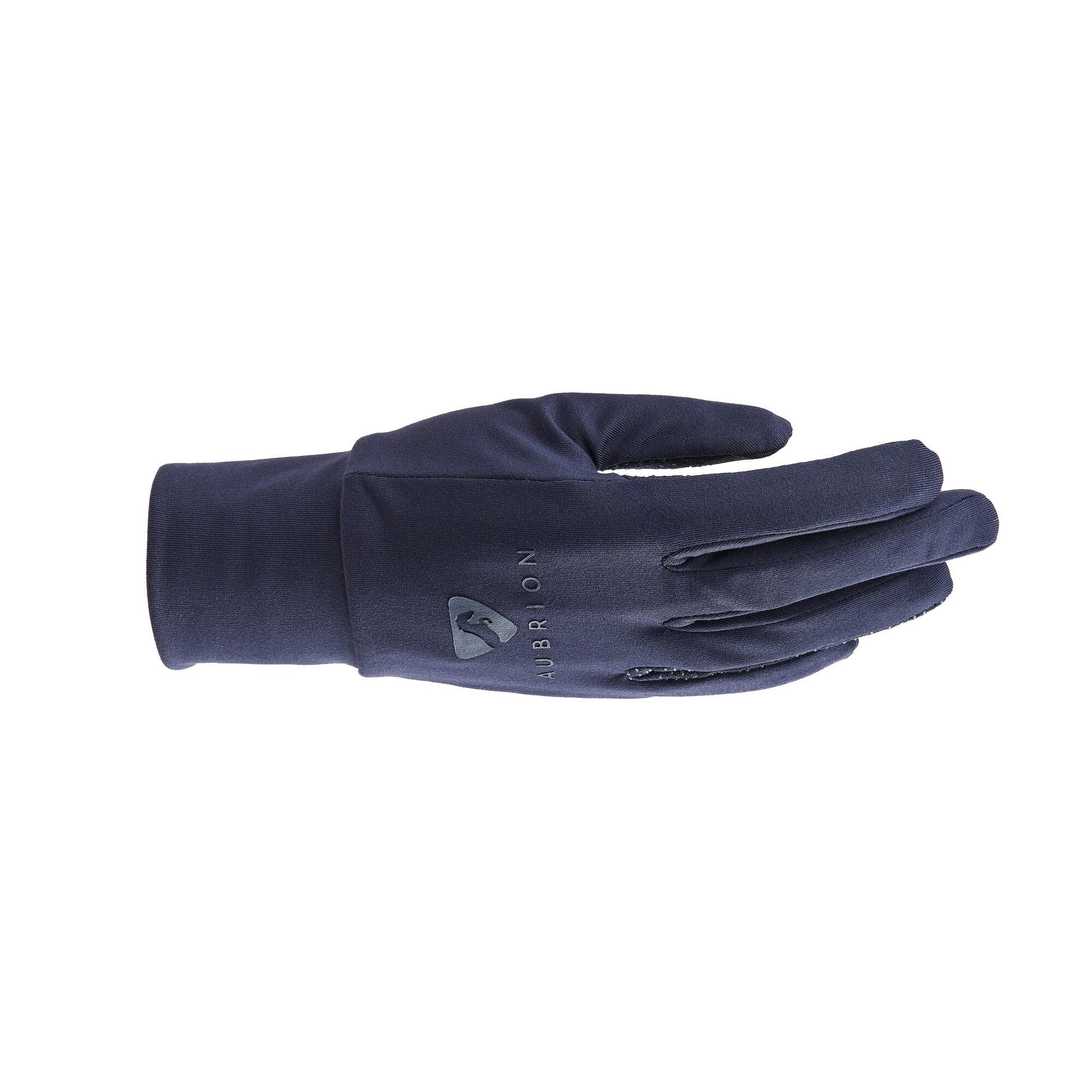 Gants D'équitation En Cuir Aubrion - Noir - Taille XS - Neuf