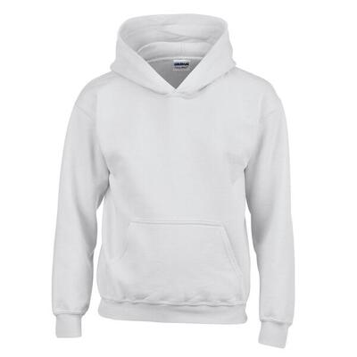 Effen hoodie kinderen/kinderen (wit)