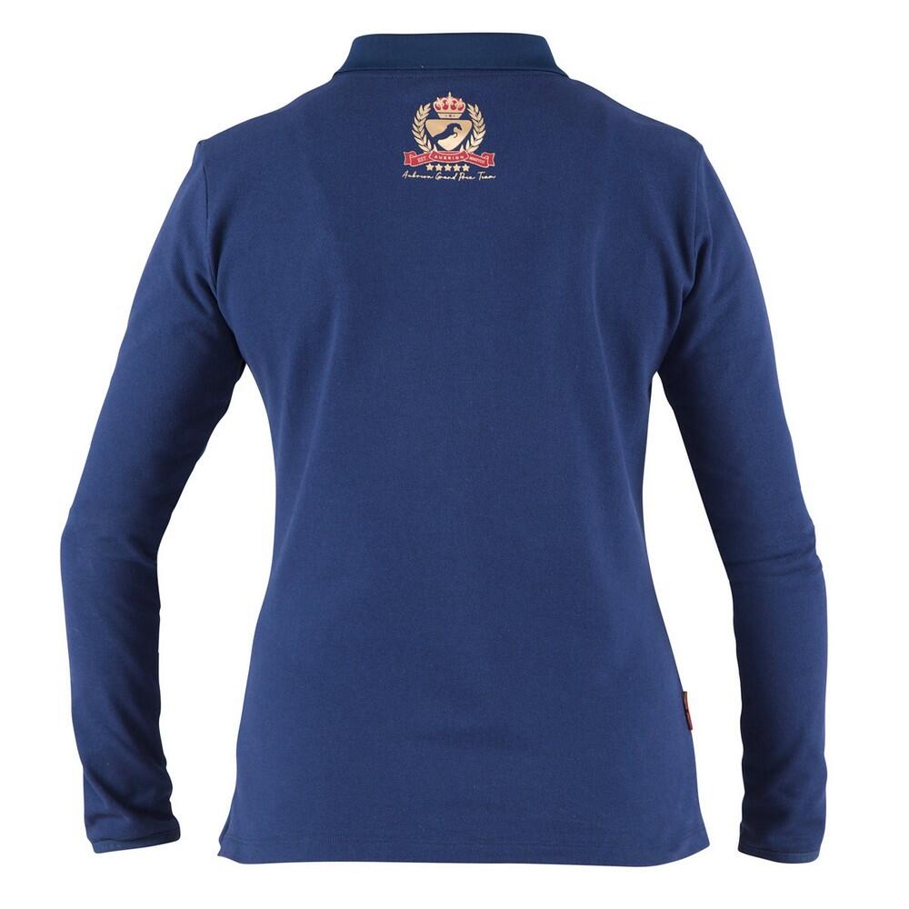 Womens/Ladies Team LongSleeved Polo Shirt (Navy Blue) 2/4