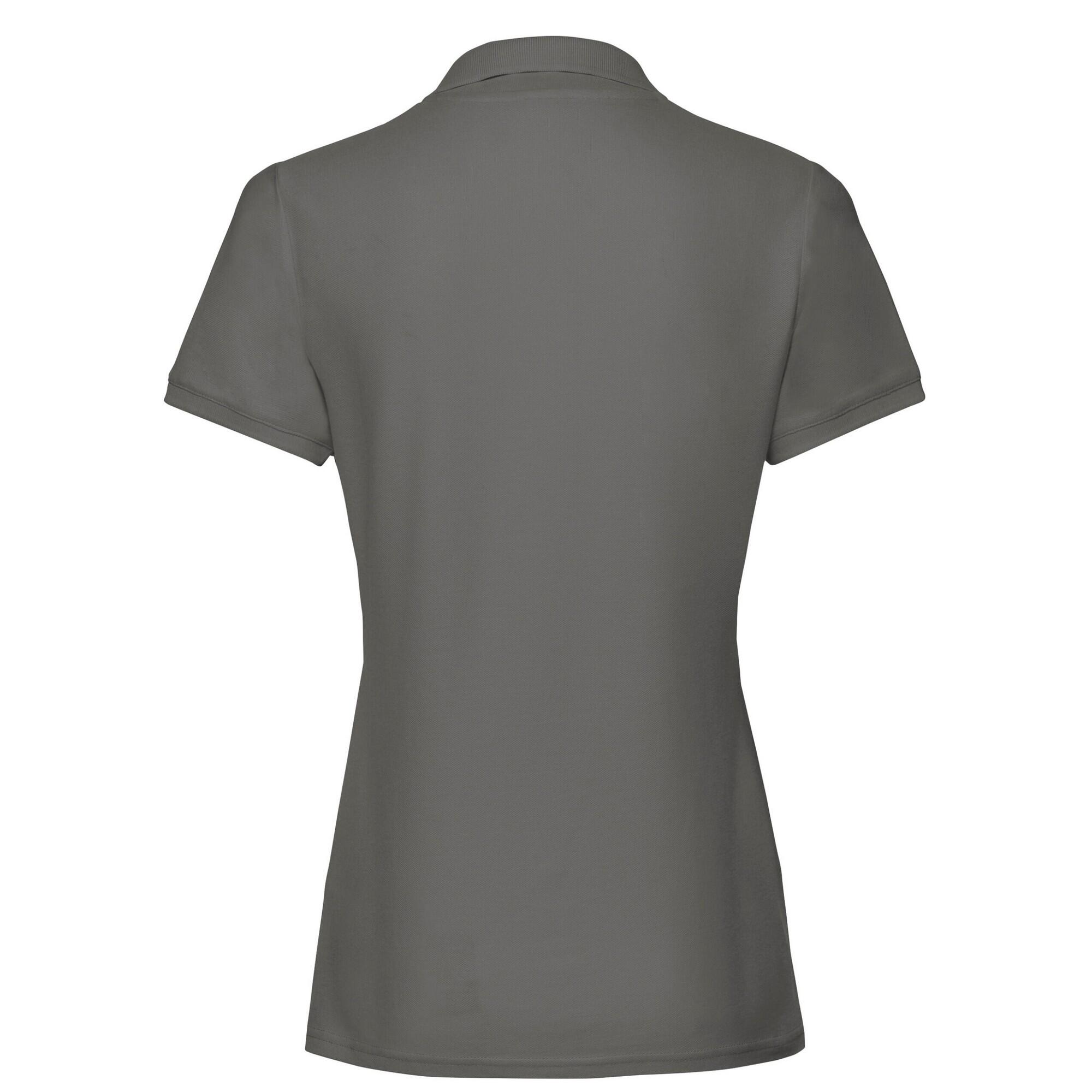 Polo PREMIUM Femme (Graphite Clair Uni) 2/3