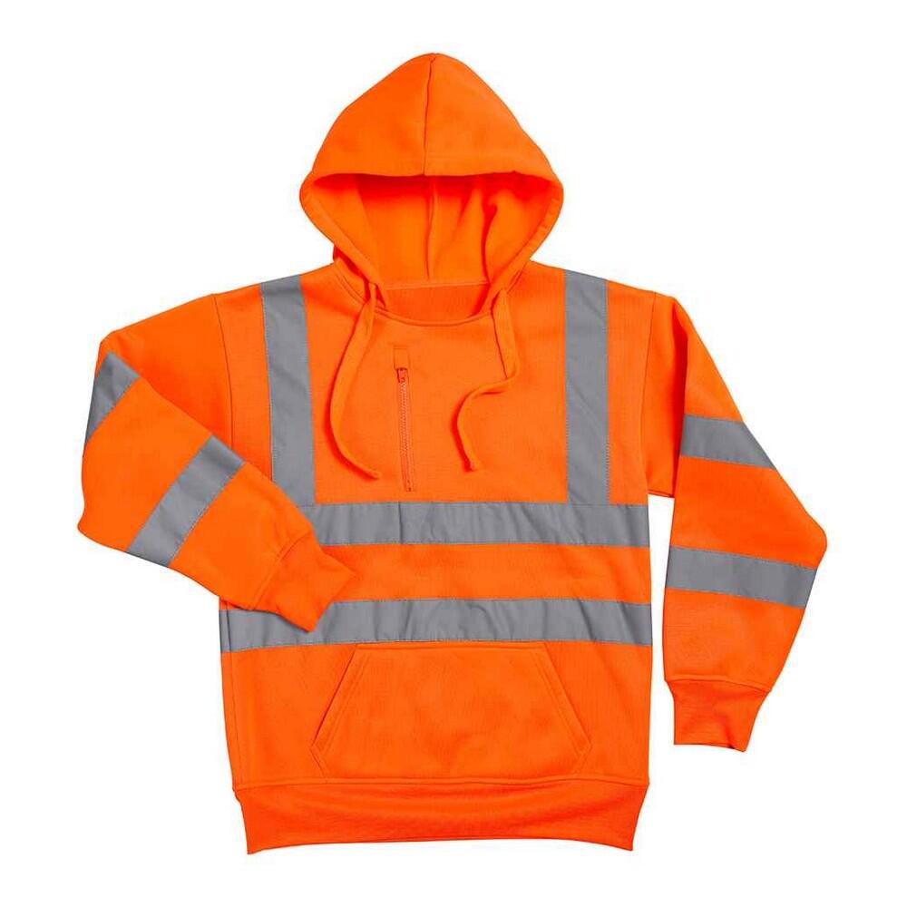 WARRIOR Mens HiVis Pullover Hoodie (Fluorescent Orange)