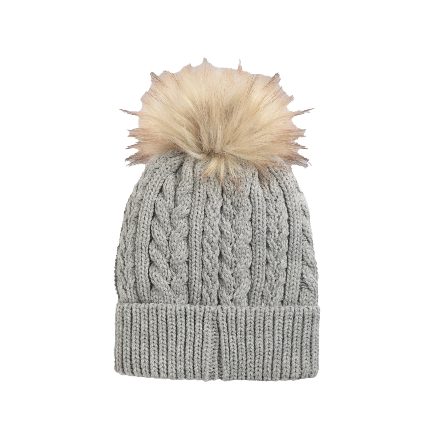 Womens/Ladies Becky Recycled Winter Hat (Grey) 3/4
