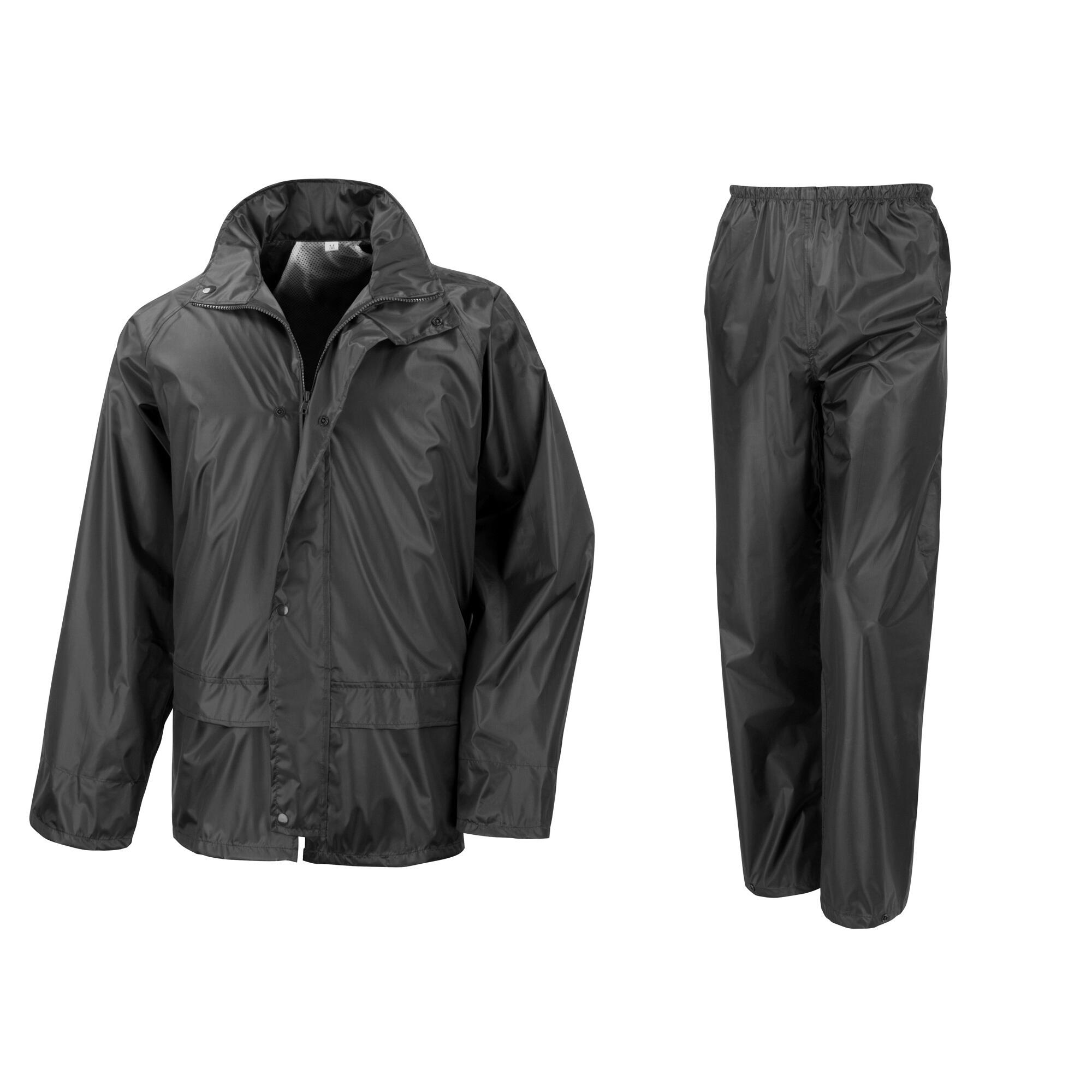 Mens Core Rain Suit (Trousers And Jacket Set) (Black) 2/5