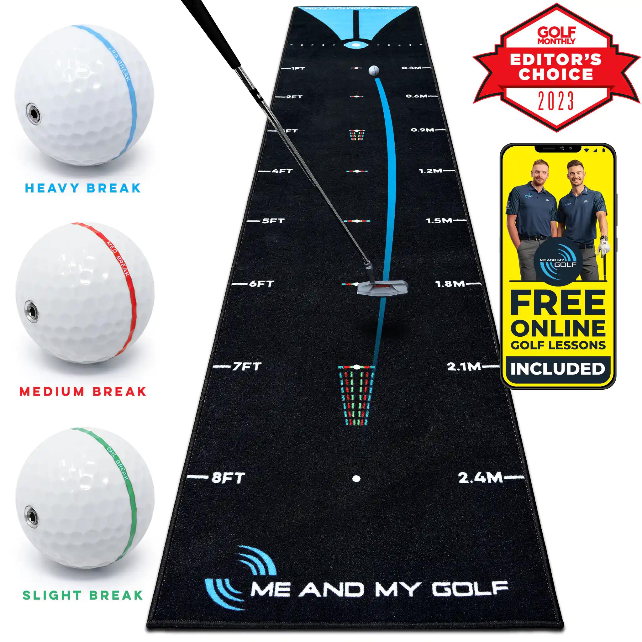 Breaking Ball Putting Mat 7.5ft 1/7