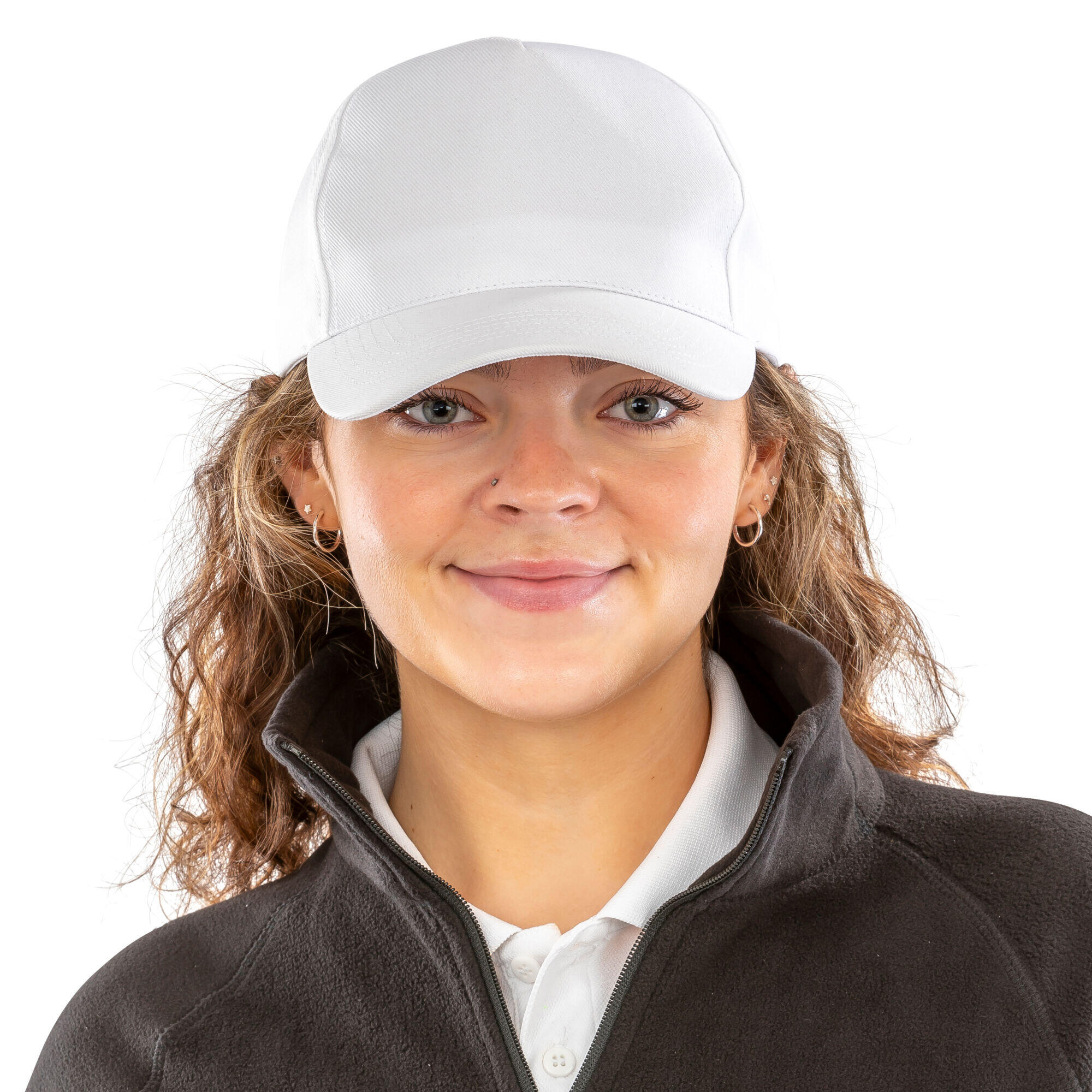 Unisex Adult Core Baseball Cap (White) 3/4