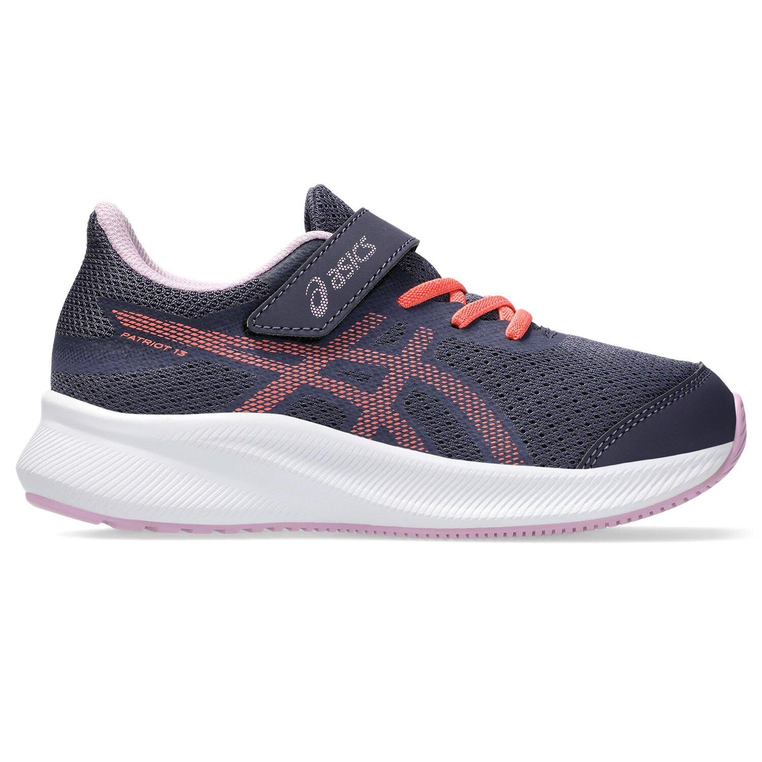 Asics - Chaussures De Running Enfants - Asics Patriot 13 Ps - Indigo Fog/papaya - Chaussures De Sport - Bleu|orange|rose - Decathlon