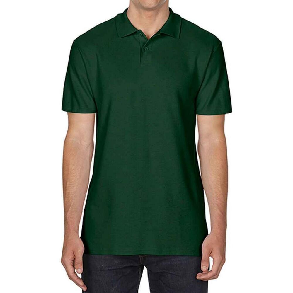 GILDAN Mens SoftStyle Double Pique Polo Shirt (Forest)