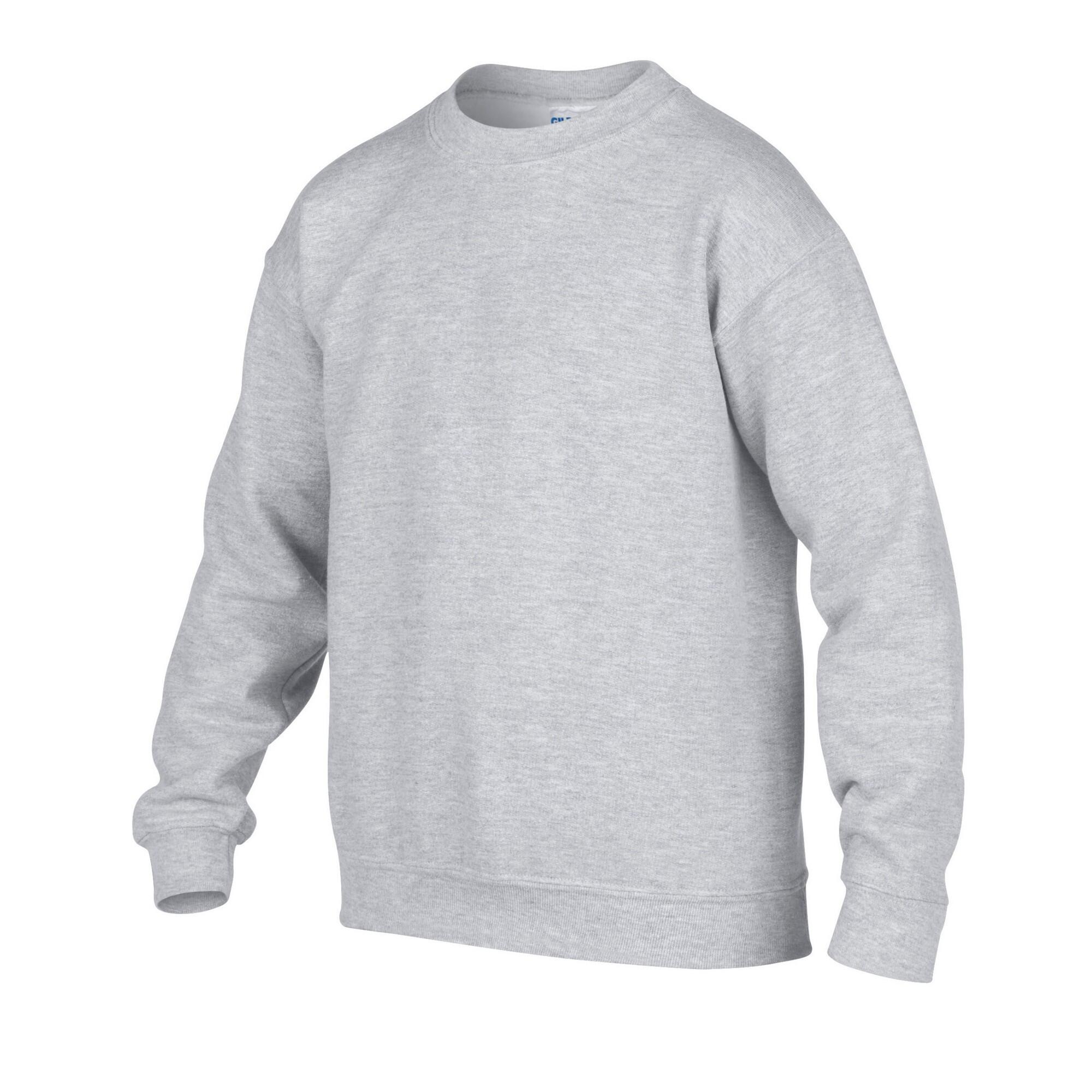 Sweatshirt Rundhalsausschnitt für Kinder Grau 3/3