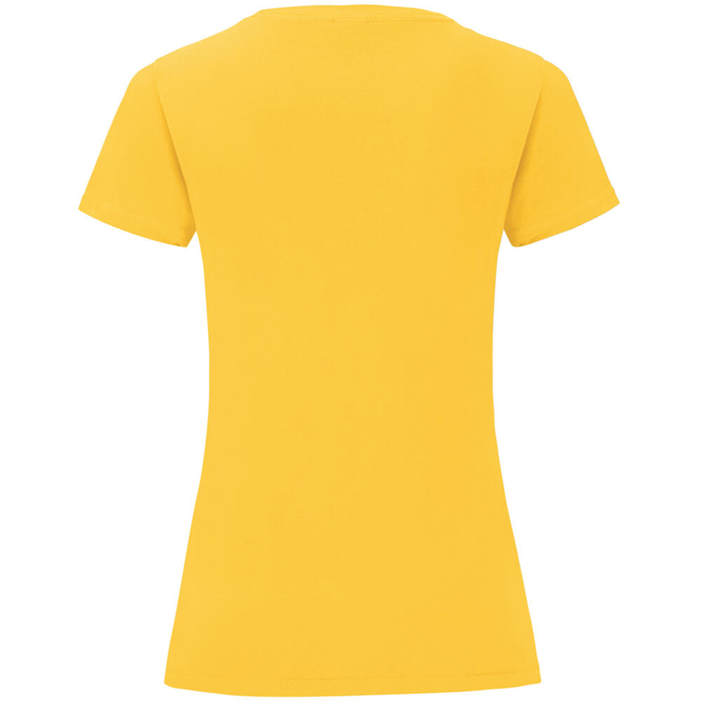 TShirt Iconic, kurzärmlig Damen Sonnengelb 2/3