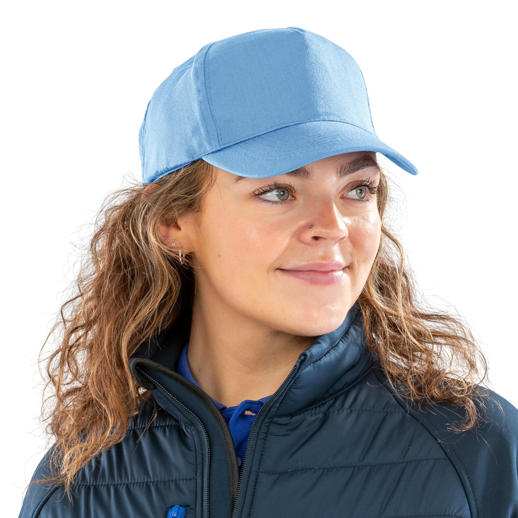 Unisex Adult Core Baseball Cap (Sky) 3/4