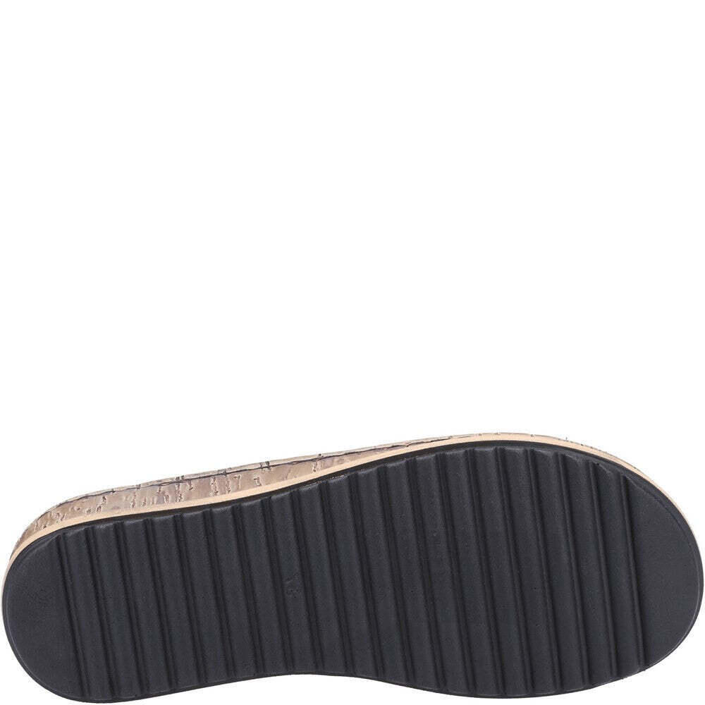 Sandalen "Elissa", Wildleder Damen Schwarz/Cremefarbe 4/4