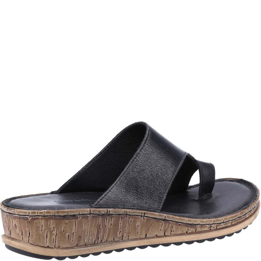 Sandalen "Elissa", Wildleder Damen Schwarz/Cremefarbe 2/4