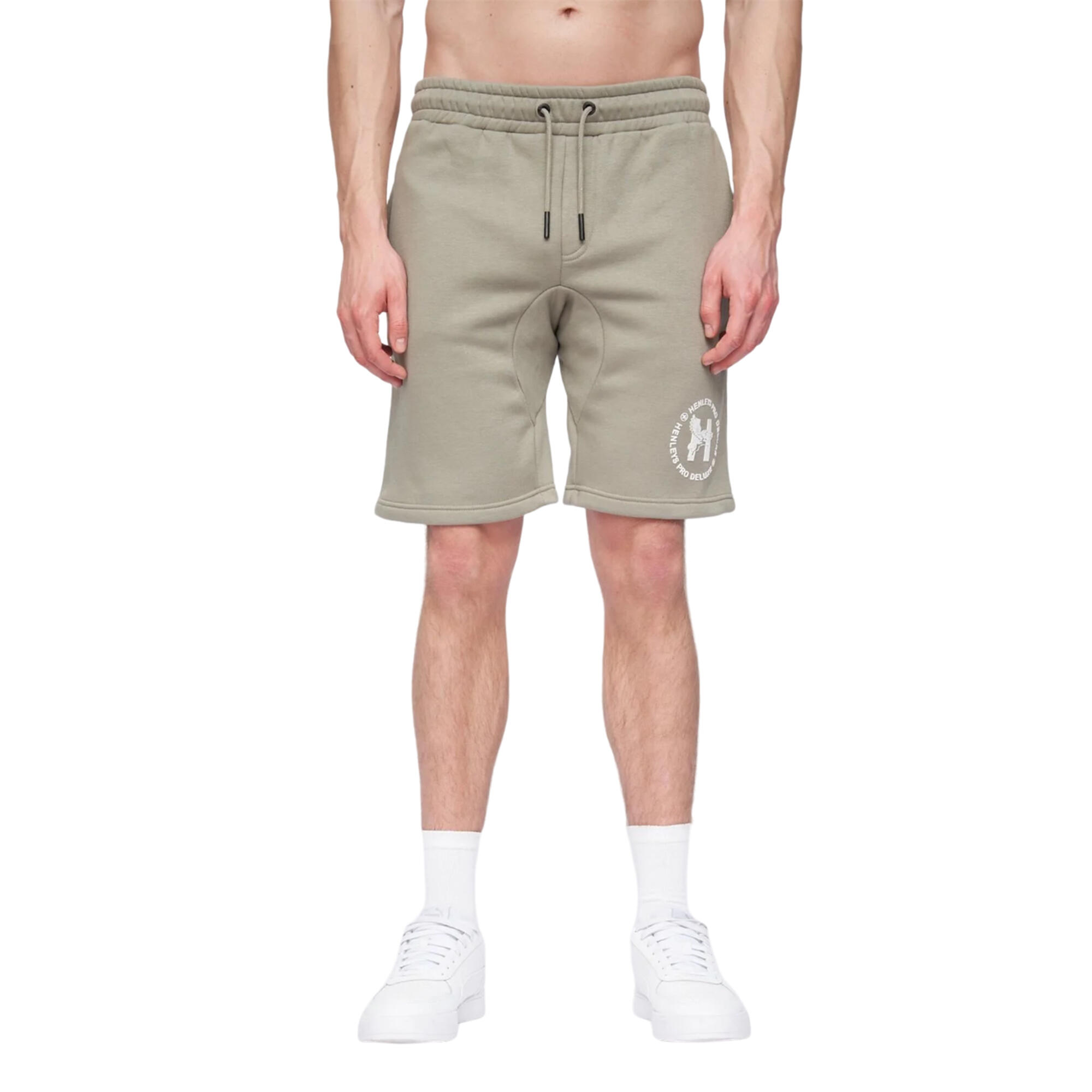 HENLEYS Mens Metafone Sweat Shorts (Dusty Olive)