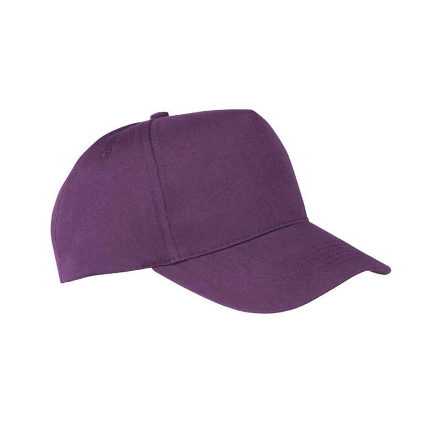 Boston 5 Panel Baseball Cap (Purple) 2/3