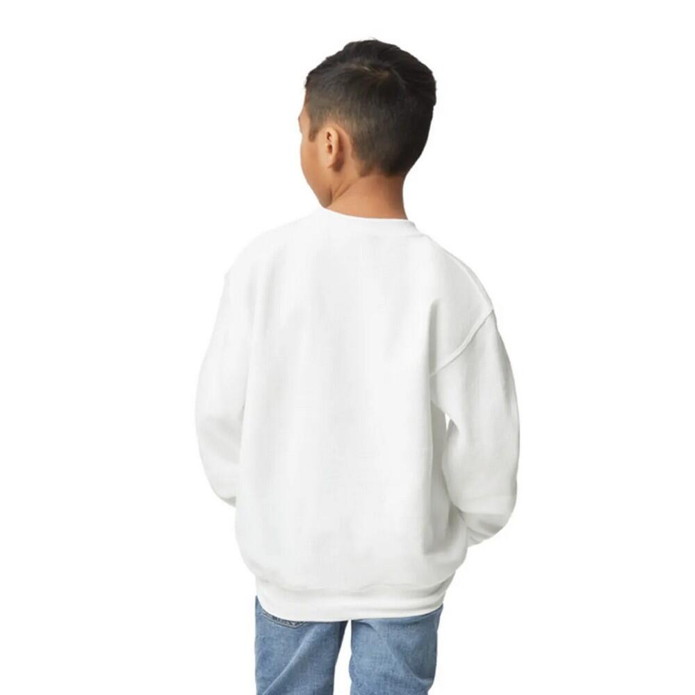 Felpa Girocollo Bambini Gildan Bianco 2/3