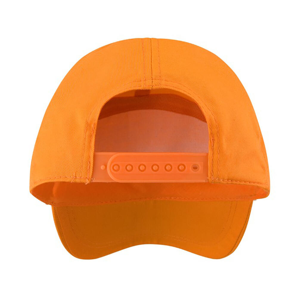 Unisex Plain Baseball Cap (Orange) 3/4
