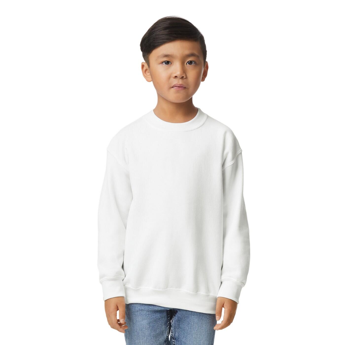 Childrens/Kids Heavy Blend Drop Shoulder Sweatshirt (White) 2/3