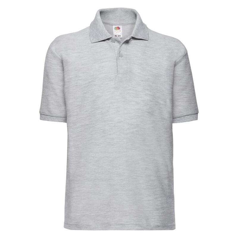 "6535" Poloshirt für Kinder Grau meliert