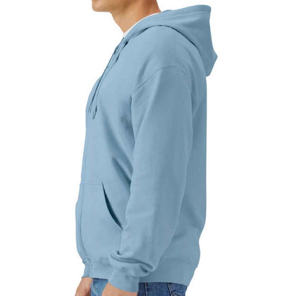 Felpa Con Cappuccio E Zip Intera Tocco Leggero Uomo Gildan Stone Blue 3/3