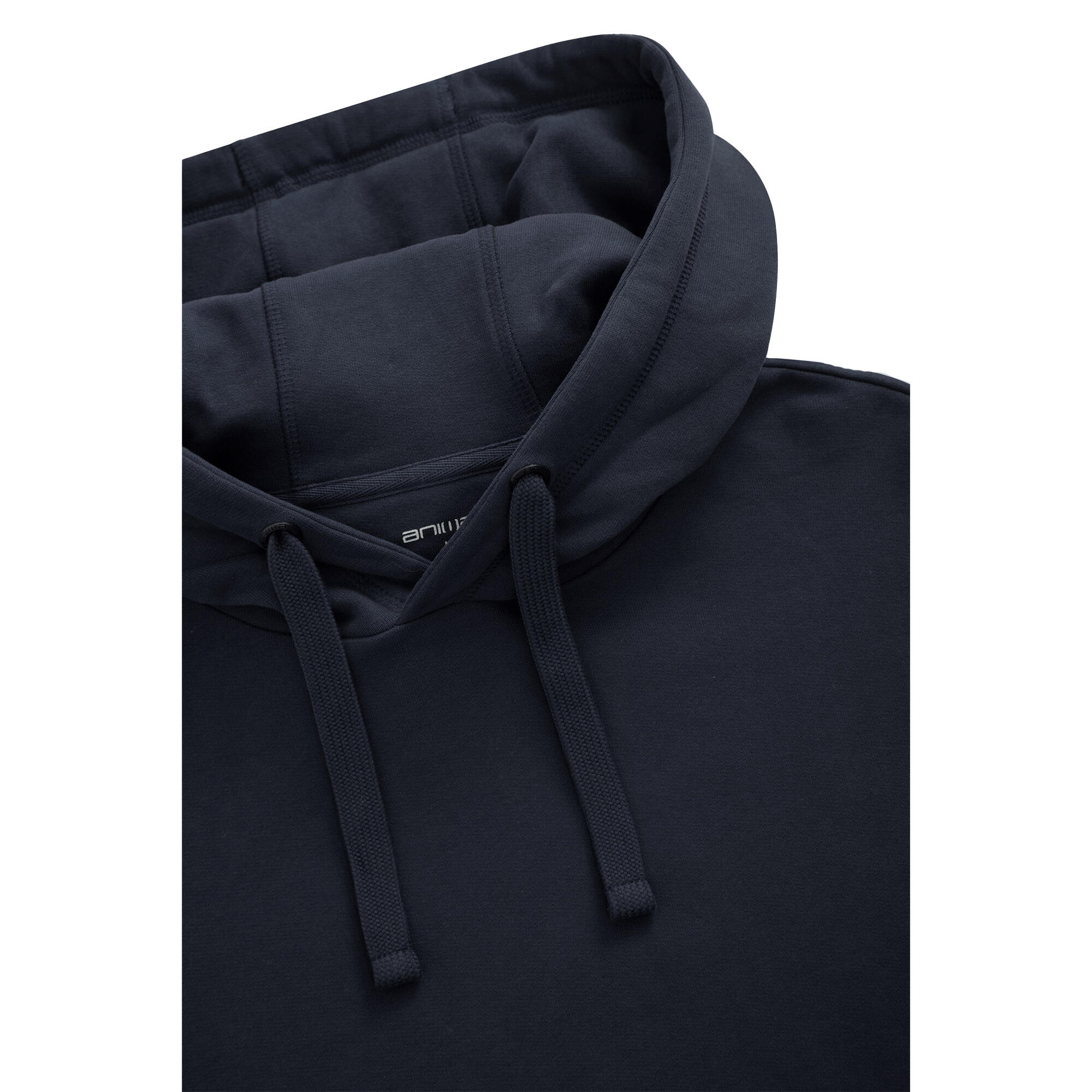 Mens Icon Drop Shoulder Hoodie (Navy) 3/4