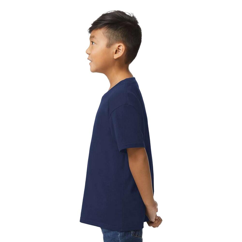 Maglietta Tocco Leggero Bambini Gildan Blu Navy 3/3