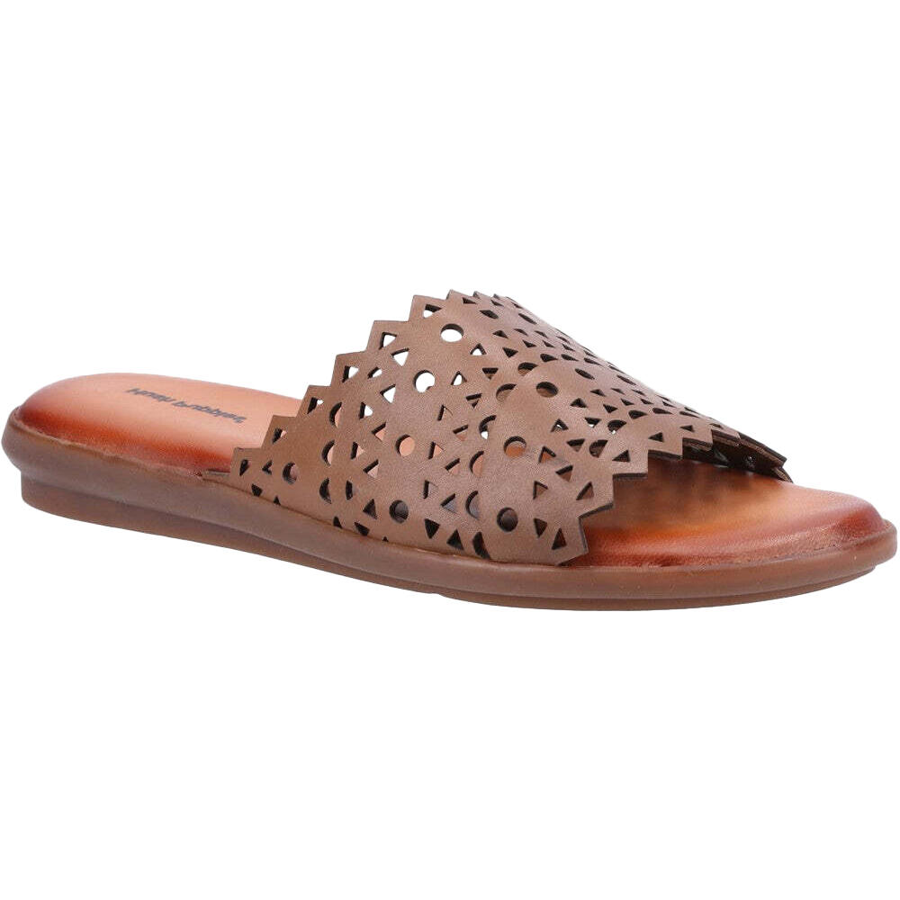 Mules "Bryony", Leder Damen Hellbraun 3/4