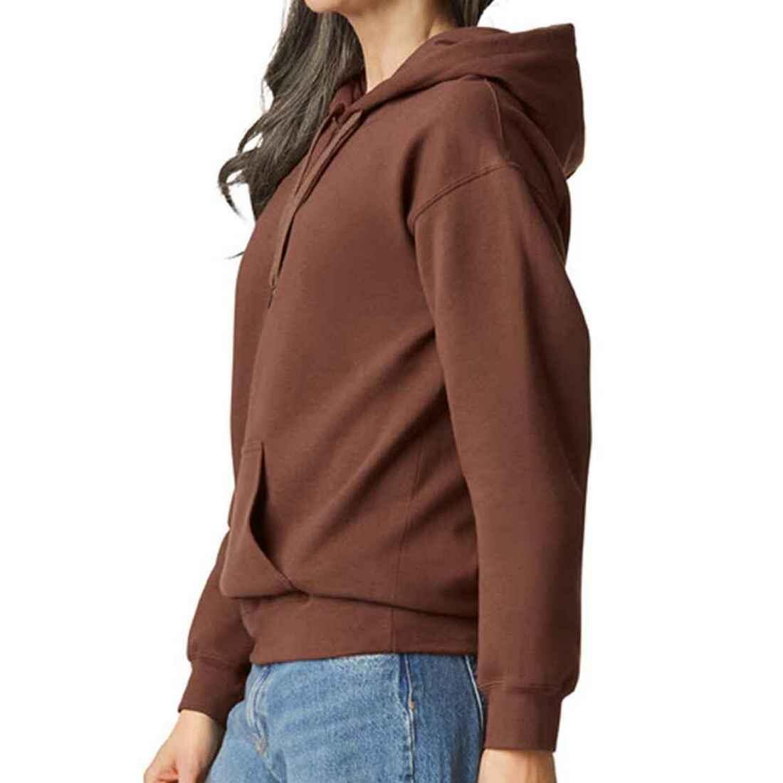 Felpa Con Cappuccio Uomo Gildan Softstyle Cacao 3/3