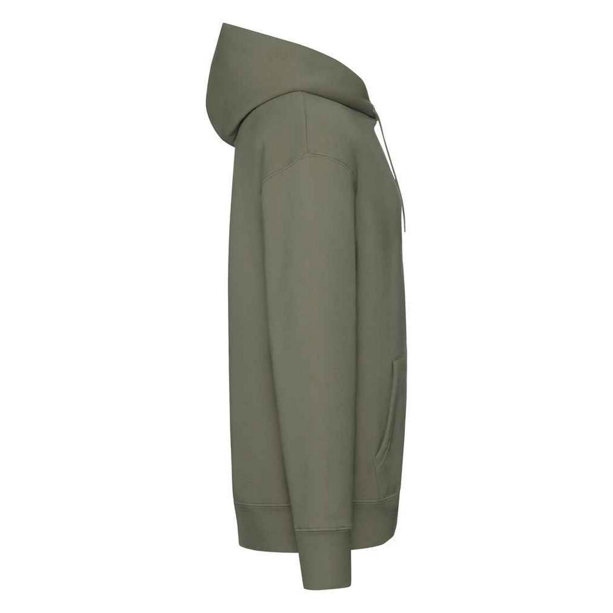 "Premium" Kapuzenpullover für Herren Klassisch Olivgrün 3/3