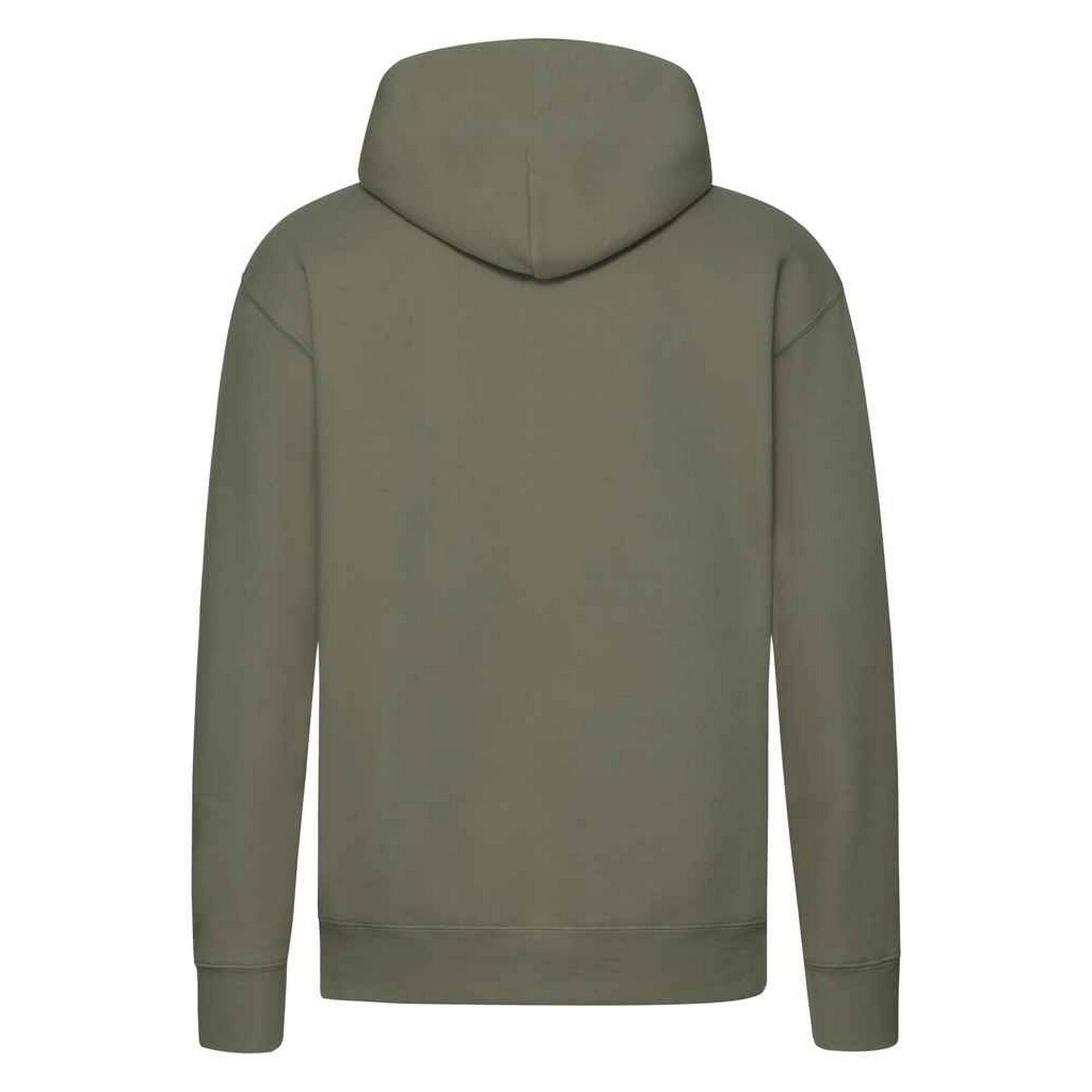"Premium" Kapuzenpullover für Herren Klassisch Olivgrün 2/3