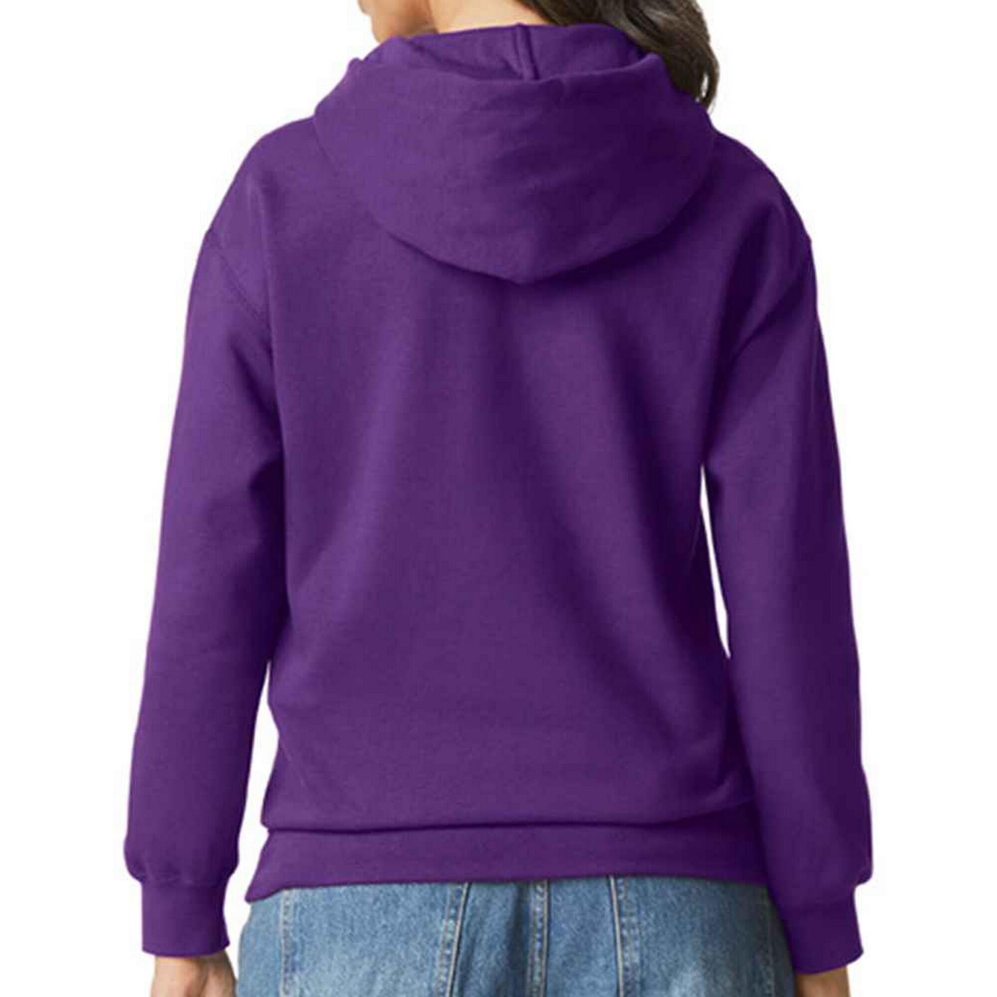 Felpa Con Cappuccio Uomo Gildan Softstyle Viola 2/3