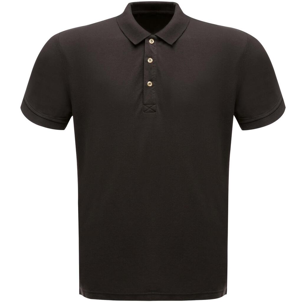 Classic Mens 65/35 Short Sleeve Polo Shirt (Black)
