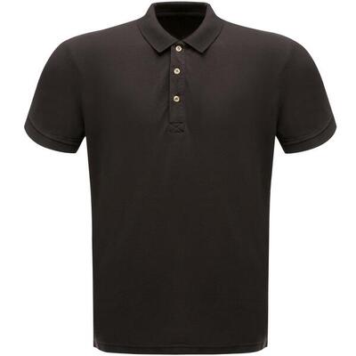 Klassiek heren 65/35 poloshirt met korte mouwen (zwart)