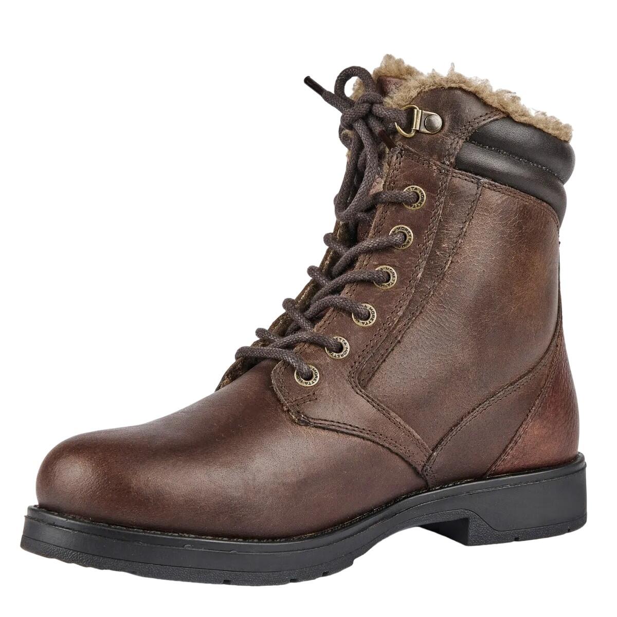 MORETTA Childrens/Kids Ottavia Leather Country Boots (Dark Brown)