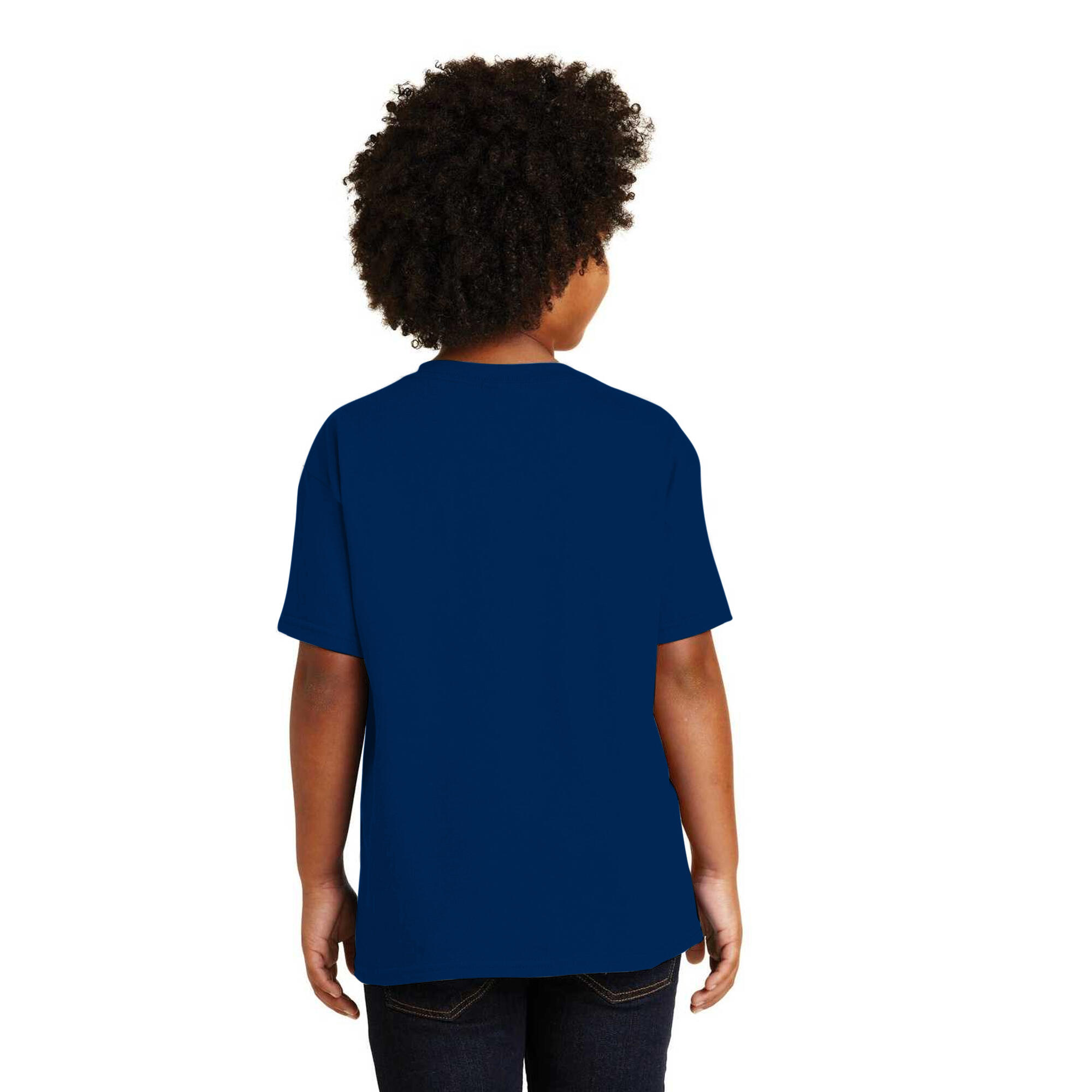 Childrens/Kids Plain Cotton Heavy TShirt (Navy) 5/5