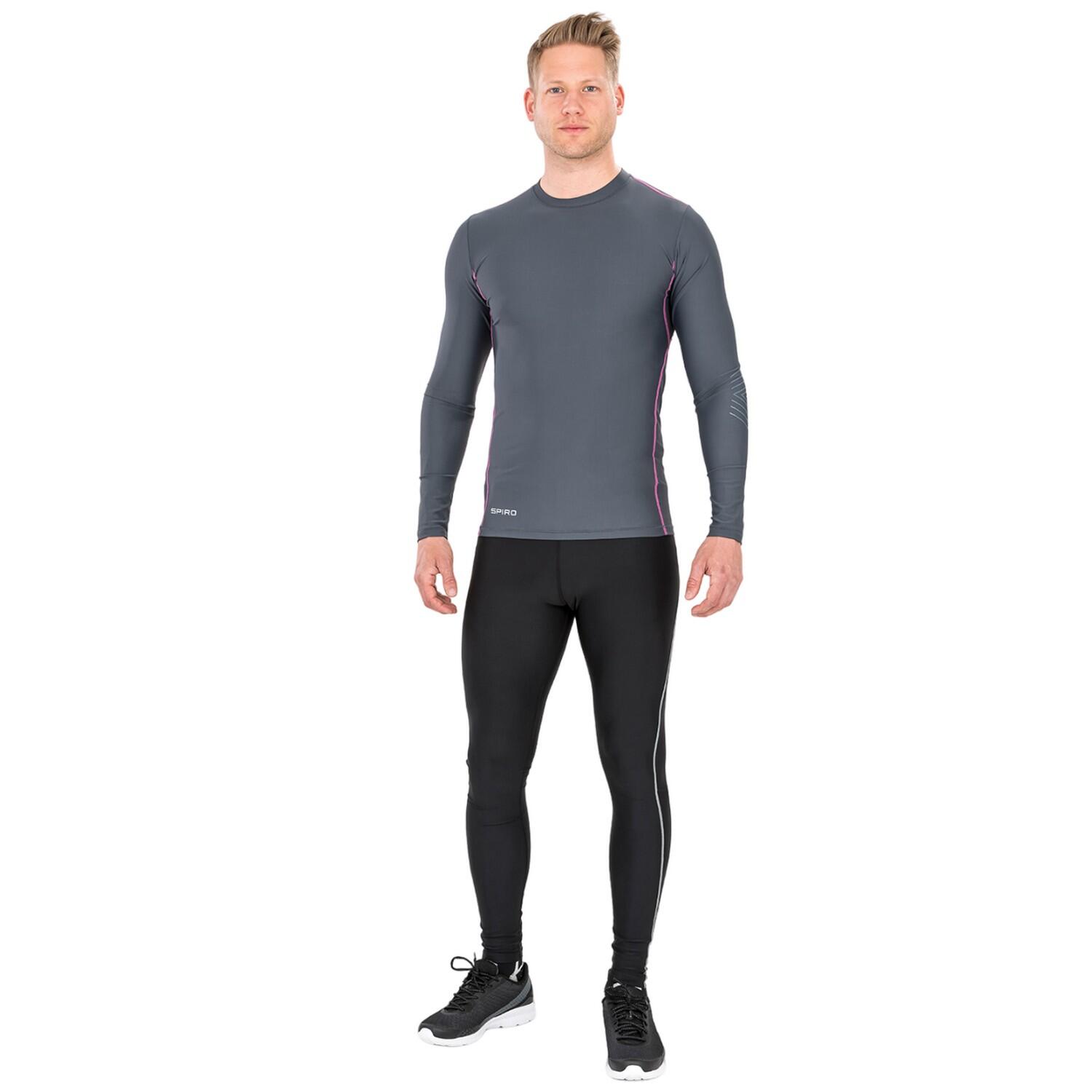 Mens Bodyfit Base Layer Leggings (Black) 3/3