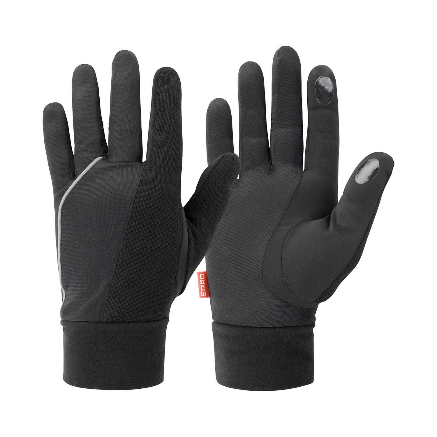 SPIRO Unisex Adult Elite Running Gloves (Black)