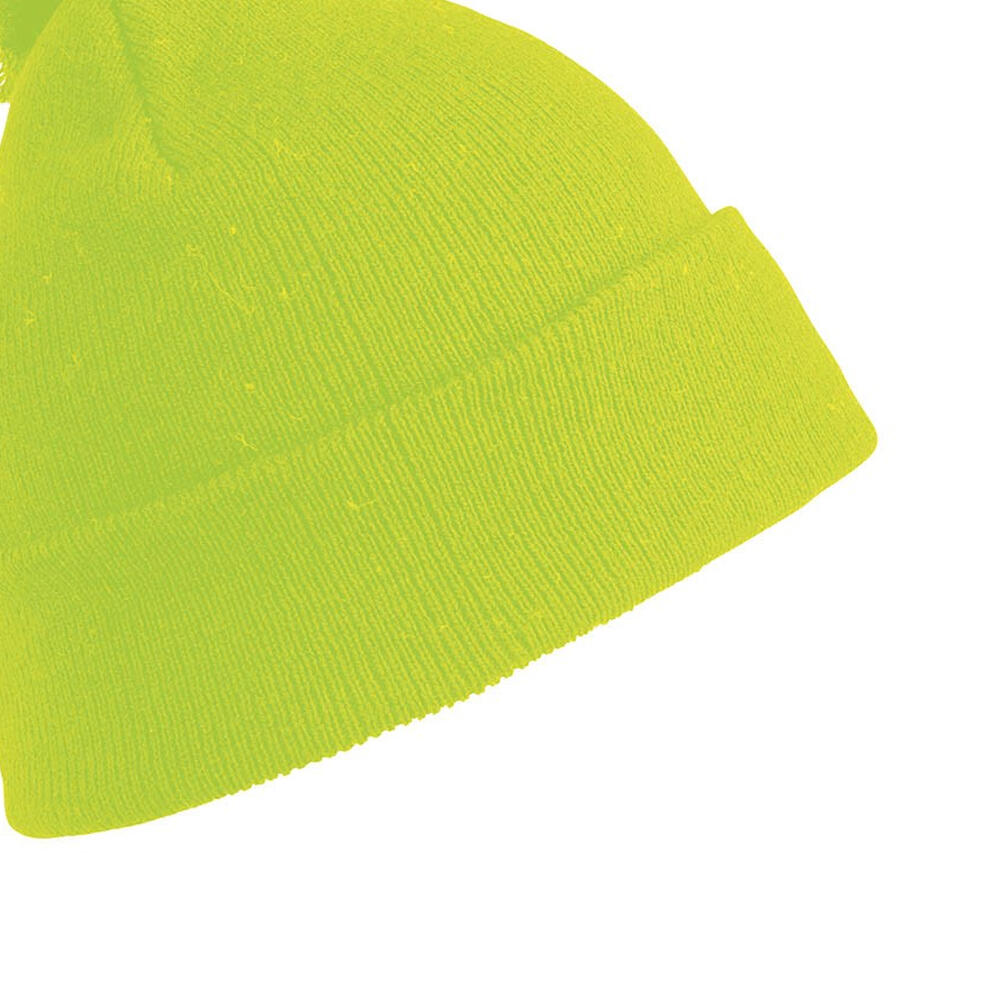 Cappello A Cuffia Pom Pom Bambini Result Winter Essentials Giallo Fluorescente 2/3