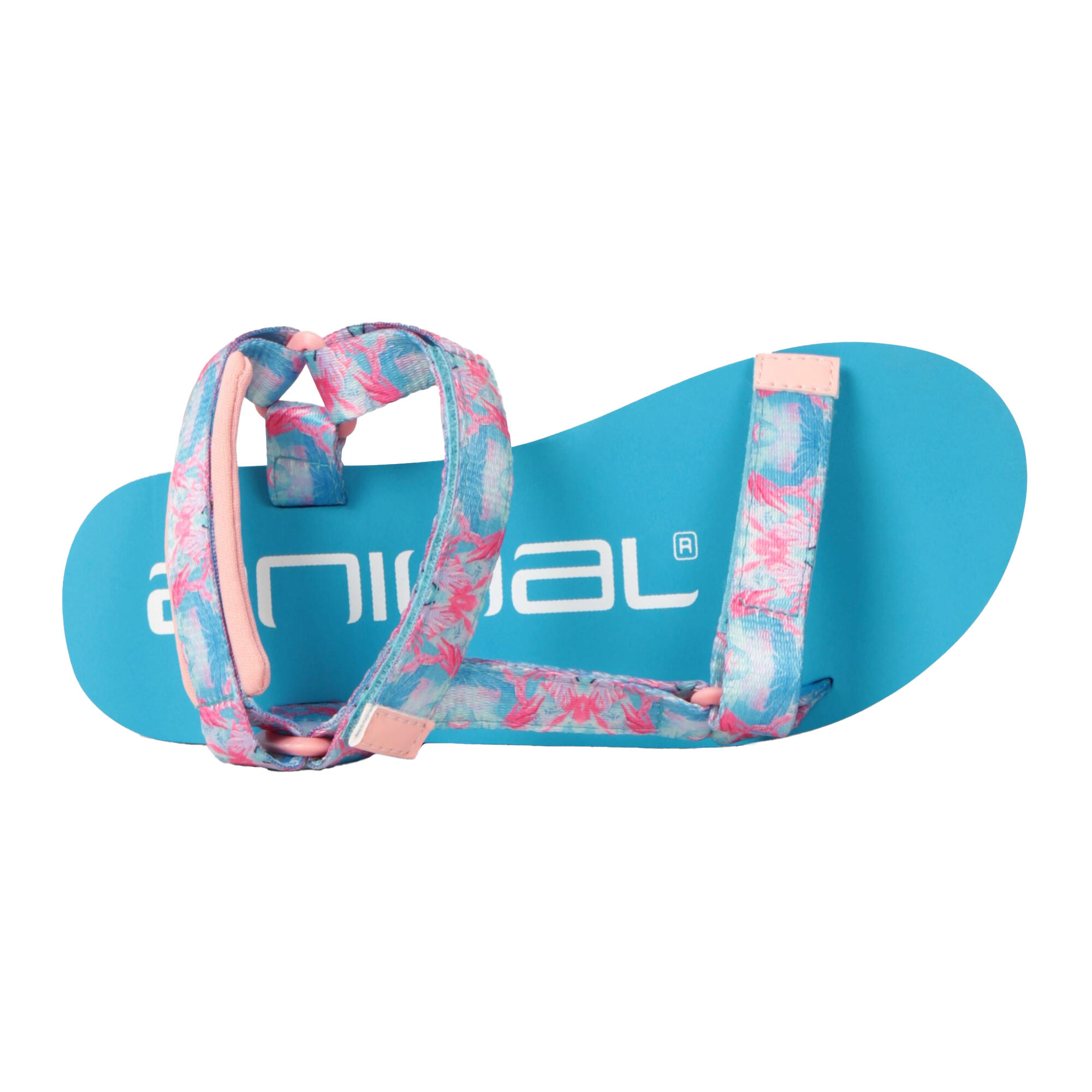 Childrens/Kids Drift Floral Recycled Sandals (Blue) 2/3