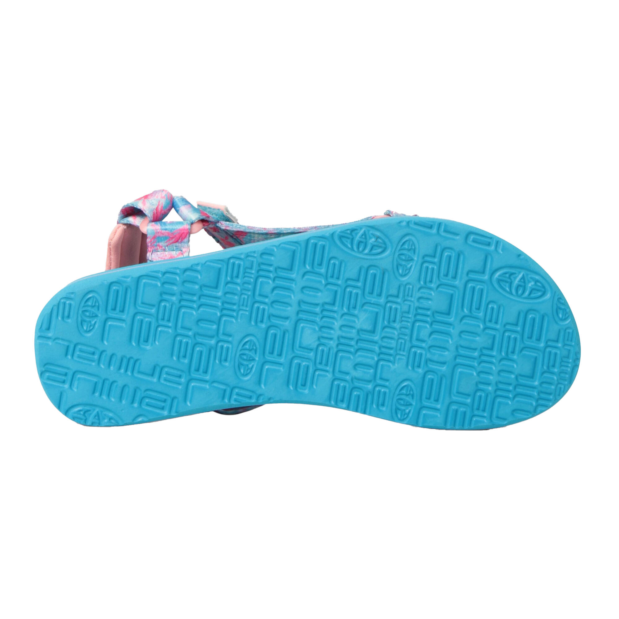 Childrens/Kids Drift Floral Recycled Sandals (Blue) 3/3