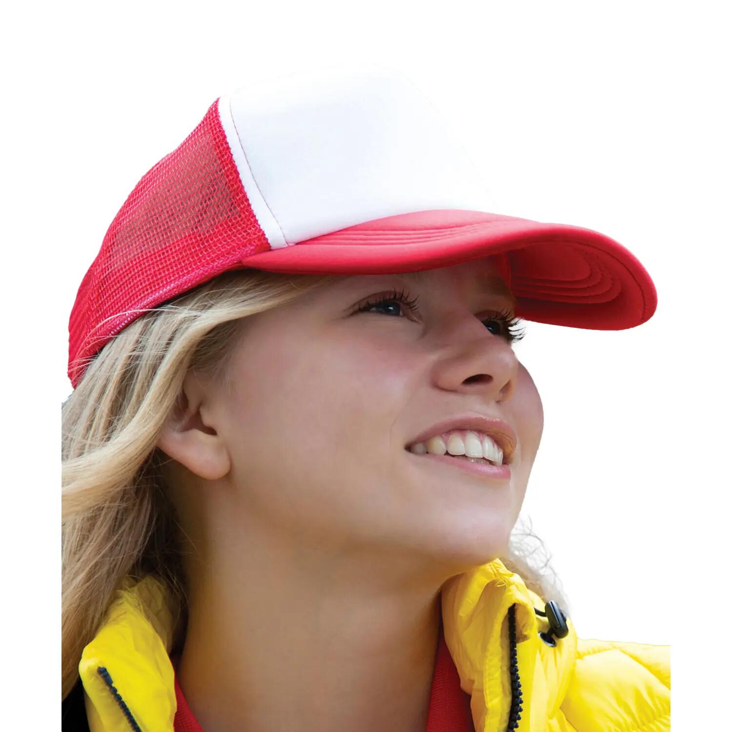 Casquette Trucker DETROIT (Rouge / Blanc) 2/3
