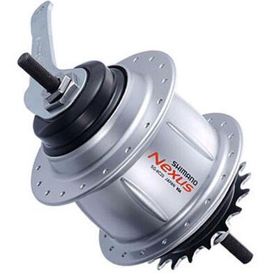 Shimano nexus 8 versnellingsnaaf voor terugtraprem - 36 gaats - zilver