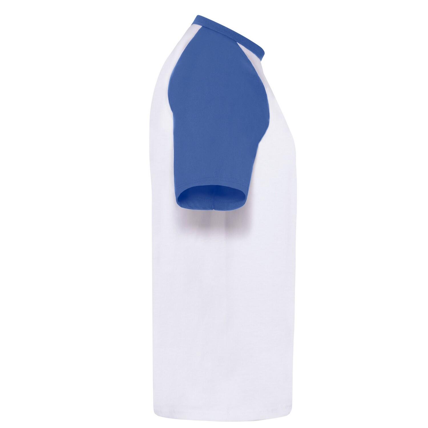 Gildan Men's 2-Pack Raglan Baseball Tees – 3/4 Sleeve, 100% Cotton (White/Navy & White/Royal)