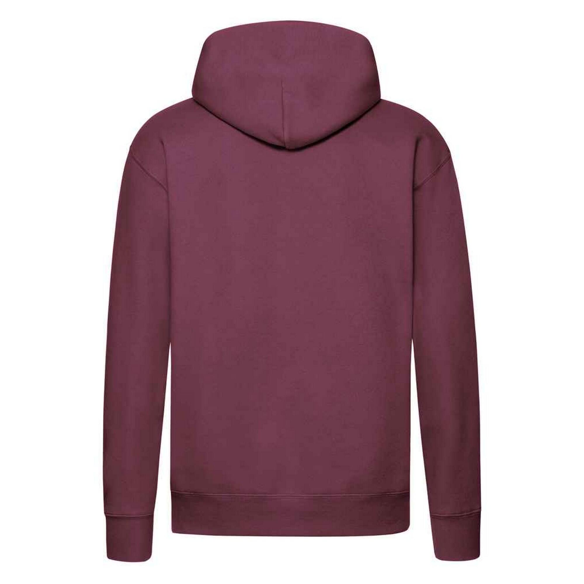 "Premium" Kapuzenpullover für Herren Burgunderrot 2/3