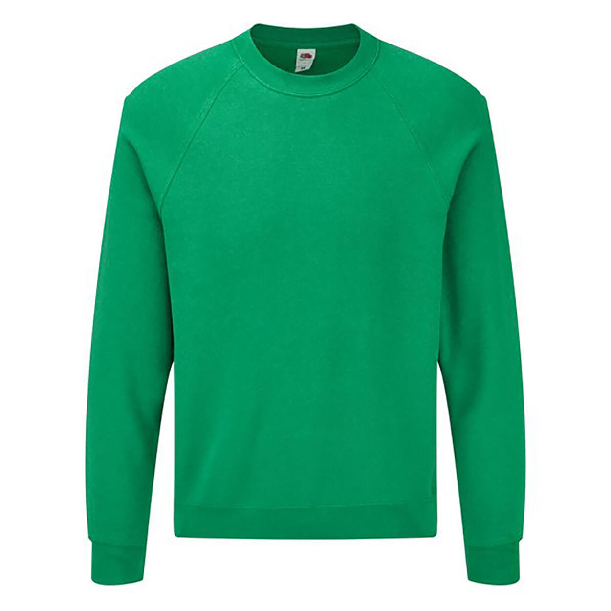 FRUIT OF THE LOOM Adults Unisex Classic Raglan Sweatshirt (Heather Green)