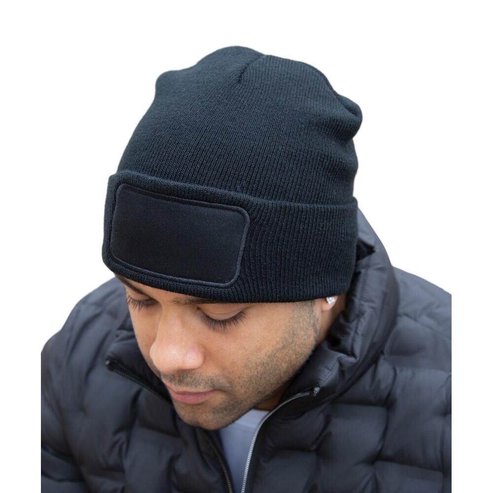 Unisex Adult Thinsulate Printer Patch Beanie (Navy) 3/3