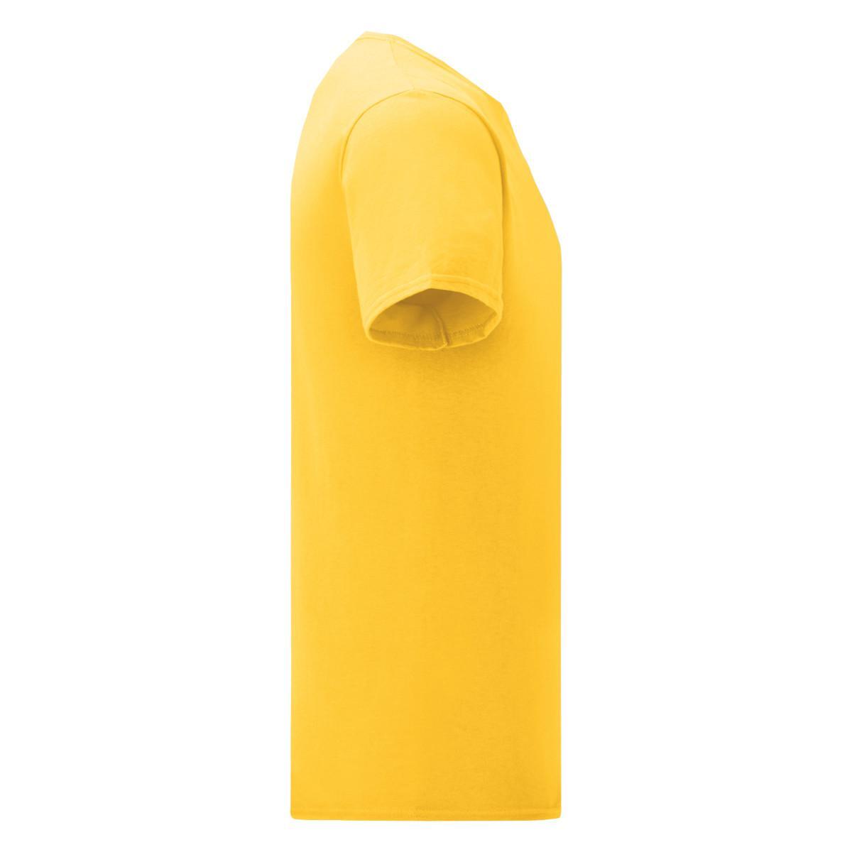 Tshirt Uni Et Cintré Manches Courtes ICONIC Homme (Jaune) 3/3