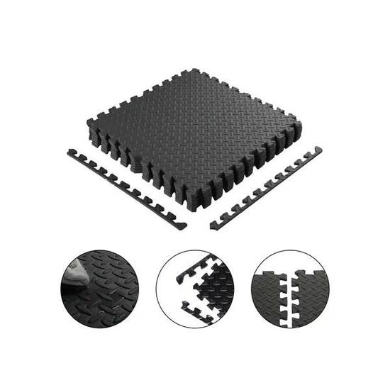 Tappetino puzzle Fitness - 4 pezzi - 120 x 120 cm - Nero