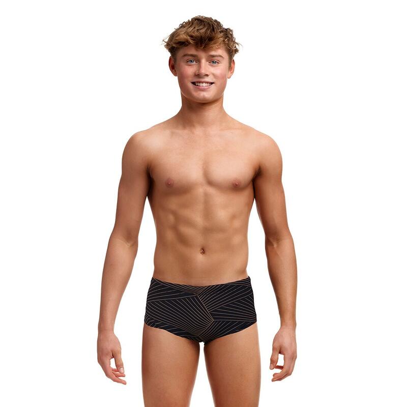 Kąpielówki chłopięce spodenki bokserki Funky Trunks Gold Weaver